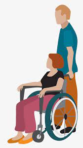Material De Vector De Empujar La Silla De Ruedas Vector Illustration People People Illustration Render People
