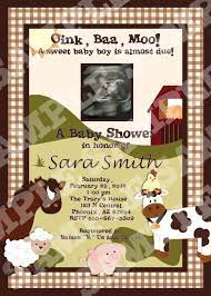 Farm Animals Baby Shower Invitation Barnyard Baby Shower Etsy In 2021 Animal Baby Shower Invitations Farm Baby Shower Baby Shower Invitations