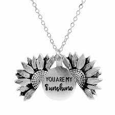 You Are My Sunshine Sunflower Necklace Abigail Boutique