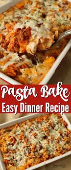 This Kid Friendly Pasta Bake Recipe Is Made Using Uncooked Rotini Noodles Spaghetti Sauce Wate Baked Pasta Recipes Beef Pasta Recipes Pasta Casserole Recipes
