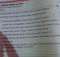 Rangkuman prakarya semester 1 bab 1 1. Lk 8 Prakarya Kelas 8 Bab 1 Semester 1 Brainly Co Id