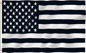 The first american flag, raised by the marines during the battle of iwo jima, displayed in the world war ii section of the national museum of the marine corps. Amazon Com 3 X5 Black And White American Flag Tea Party Outdoor Flags Garden Outdoor