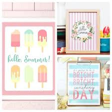 This wall art is designed to fit a variety of personalities, whether it be the kids or the parents picking the decor! 20 Free Summer Wall Art Printables A Cultivated Nest