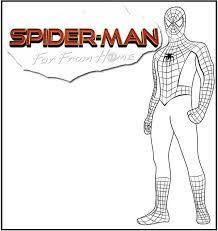 It looks like a peer to peer sharing icon from the 2000's on his chest. Coloring Pages Spiderman Far From Home Novocom Top