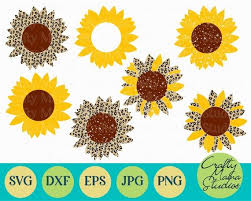 Flower Svg Sunflower Svg Sunflower Bundle Svg Papercraft Cut File Scrapbooking Silhouette Clip Art Cutting File Cricut Svg File Clip Art Art Collectibles
