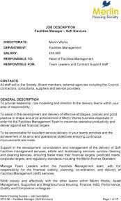 Financial managers held about 653,600 jobs in 2018. Job Description Facilities Manager Soft Services Responsible For Team Leaders And Contract Support Staff Pdf Free Download