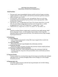 Documents similar to makalah tentang sisitematika penulisan proposal tugas akhir. Sistematika Penulisan Proposal Penelitian