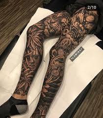 Pin By Zach Blakeman On Fashion Leg Tattoo Men Full Leg Tattoos Leg Sleeve Tattoo