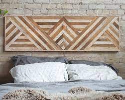 Kraft mistry wooden wall carving décor headboard panel deja | etsy. Reclaimed Wood Wall Art Queen Headboard Wood Wall Decor Etsy