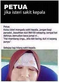 Tetapi selepas itu tidak ada lebam yang kelihatan. Kalau Isteri Sakit Kepala Cubalah Ubat Pesona Pengantin Facebook