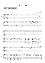 Jual Bella & Lucas - BTS Butter - 4 hands piano - Kota Tangerang Selatan - Crescendo Sheet Music | Tokopedia
