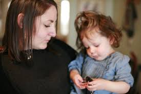Mother's Day brunch with grandchild and puppy
