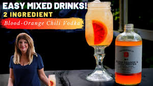 Lemon juice fresh, seasonal fruit, lightly bruised to release essence (fruit should match the hint sparkling water flavor used) Blood Orange Chili Vodka Cocktail Recipe Youtube