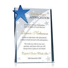Presidential letters of appreciation from former presidents ; Crystal Star Employee Retirement Award Plaque Crystal Central