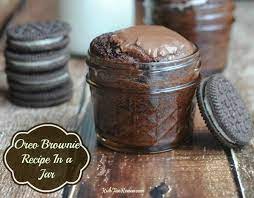 Oreo Brownie Recipe In A Jar Recipe Mason Jar Desserts Brownie Recipes Oreo Brownies Recipe