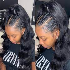 Excellent Absolutely Free Half Up Half Down Hair Black Women Ideas For Your Absolutely In 2020 Hair Ponytail Styles Hair Styles Braided Half Up Half Down Hair