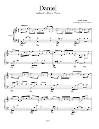 Daniel Elton John True Piano Transcriptions