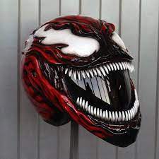 Carnage Symbiote Motorcycle Helmet Dot Ece Certified Free Etsy Motorcycle Helmets Motorbike Helmet Cool Motorcycle Helmets
