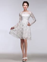 Enter the short wedding dress, which still looks beyond chic paired with a veil and your desired clutch of blooms. Summer Wedding Dresses 2020 Short Lace A Line Long Sleeve Bateau Bridal Gown White Sash Knee Length Bridal Dress Dresses Short Wedding Gowns Short Lace Wedding Dress
