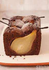 Sunken Pear And Chocolate Cake Recipe Pear And Chocolate Cake Pear Dessert Poached Pears Dessert