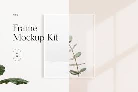 4 5 Frame Mockup Kit In 2020 Frame Mockups Colorful Backgrounds Design