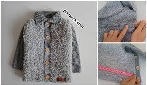 Erkek Bebeklere Kurklu Tuylu Tam Anlatimli Hirka Nazarca Com Hirka Erkek Bebek Baby Knitting Patterns