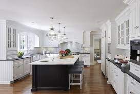 I'm not sure why most men have this. White Kitchen With Black Beadboard Island Transitional Kitchen Benjamin Moore White Dove