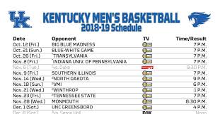 Get the day wise basketball schedule for the 2018 asian games, along with the results, medals table and order of play. Kentucky Wildcats Basketball Announces Game Times And Tv Channels For 2018 19 Season A Sea Of Blue