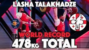 Set a world record time of 43.03 in the final: Lasha Talakhadze 478kg All Time World Record Total 218kg 260kg 4k Youtube