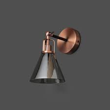 Dafyd Cone Antique Copper Smoke Wall Light Diy At B Q Antique Wall Lights Wall Lights Copper Wall Light
