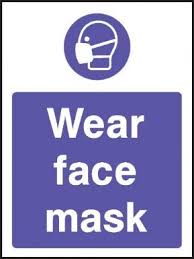 Always Wear Face Mask Signage Black And White Wear Face Mask Warning Sign In 2020 Face Mask Warning Signs Wash Hands Sign