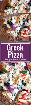 Greek Pizza With Tzatziki Drizzle The Bewitchin Kitchen Recipe Greek Pizza Recipes Food