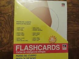New Spanish To English 18 Flash Cards And Wall Chart Parts Of The Body Cuerpo Ebay