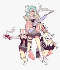 Maybe you would like to learn more about one of these? Anime Girl Gun Moeshop Vaporwave Manga Japan Live Fast Die Young Bad Girls Do Hd Png Download Kindpng