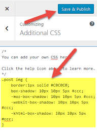 There are two ways to do it. Add Border And Shadow To Wordpress Post Images Without Plugin Vishal Monpara