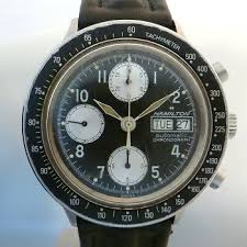 Hamilton Vintage Chrono Day Date Case 9367 Caliber Valjoux 7750 Moda Uomo Moda