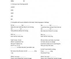 Bruno mars has done an outstanding job of sending the message that even if you think no one will take notice of you. Song Worksheet Just The Way You Are Bruno Mars Body Language