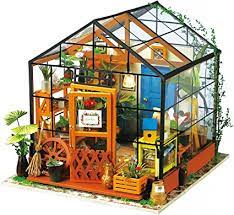 Maybe you would like to learn more about one of these? Amazon Com Robotime Diy Dollhouse Wooden Miniature Furniture Kit Mini Green House With Led Best Birthday Gifts Toys Games