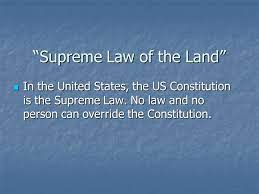 If you are in england then we are a common law jurisdiction, this means that it is against the law to cause harm loss or. Principles Of Democracy Supreme Law Of The Land In The United States The Us Constitution Is The Supreme Law No Law And No Person Can Override The Ppt Download