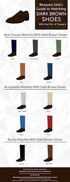 Dark denim or navy chinos. How To Coordinate Dark Brown Shoes Trouser Colors Visual Guide Dark Brown Shoes Brown Shoe Dress Shoes