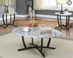Sloan 3 piece coffee table set. Gray Faux Marble 3 Piece Occasional Table Set Big Lots