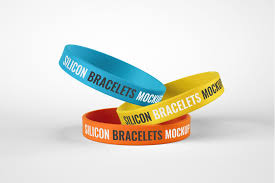 Silicone Bracelet Mockup Wristband In 2020 Silicone Bracelets Promotional Design Silicone Rubber