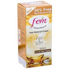 Avoid painful removal of blond, gray and red hair by using a combination of hair removal methods. Buy Fem Fairness Naturals Gold Fair Soft Hair Removal Cream 50 Free 40 G Online Sastasundar Com