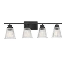 Trade Winds Fairhaven 4 Light Bathroom Vanity Light In Matte Black