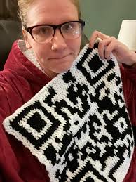 Where can I find the QR code for crochet project files?