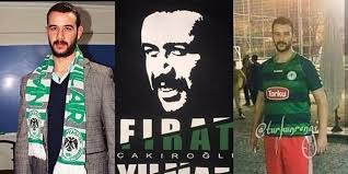 Mezarı başında dualarla anılan fırat yılmaz çakıroğlu, 20 şubat 2015'te, ege üniversitesi kampüsünde pkk'lılar tarafından uğradığı saldırı sonucu hayatını kaybetmişti. Konya Nin Yigit Evladi Firat Cakiroglu