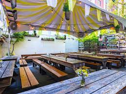 Loreley Beer Garden Nyc Heated Outdoor Beer Garden Party Room Lounge Bar Beer Hall Beer Garden Beer Garden Nyc Beer Hall