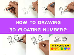 Come back soon for more drawing tutorials. How To Drawing 3d Floating Number Step By Step Drawing Cute Easy Drawings 3d Drawings