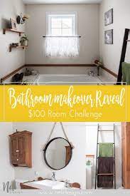 Small Budget Diy Home Decor Rope Mirror Simple Update Trash Can Crochet Baskets Dee Diy Bathroom Makeover Small Bathroom Makeover Bathroom Makeover