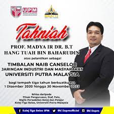 Timbalan naib canselor (hal ehwal pelajar & alumni). O Xrhsths Kolej 13 Upm Sto Twitter Kolej Tiga Belas Yakin Dan Percaya Dibawah Kepimpinan Ybhg Prof Madya Ir Dr B T Hang Tuah Bin Baharudin Entiti Dibawah Pentadbiran Pejabat Timbalan Naib
